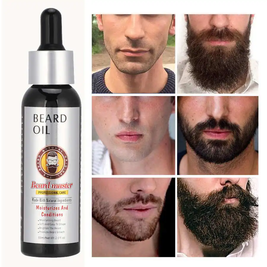 60ml Men Beard Hair Mustache Growth Liquid Enhancer Moisturizing