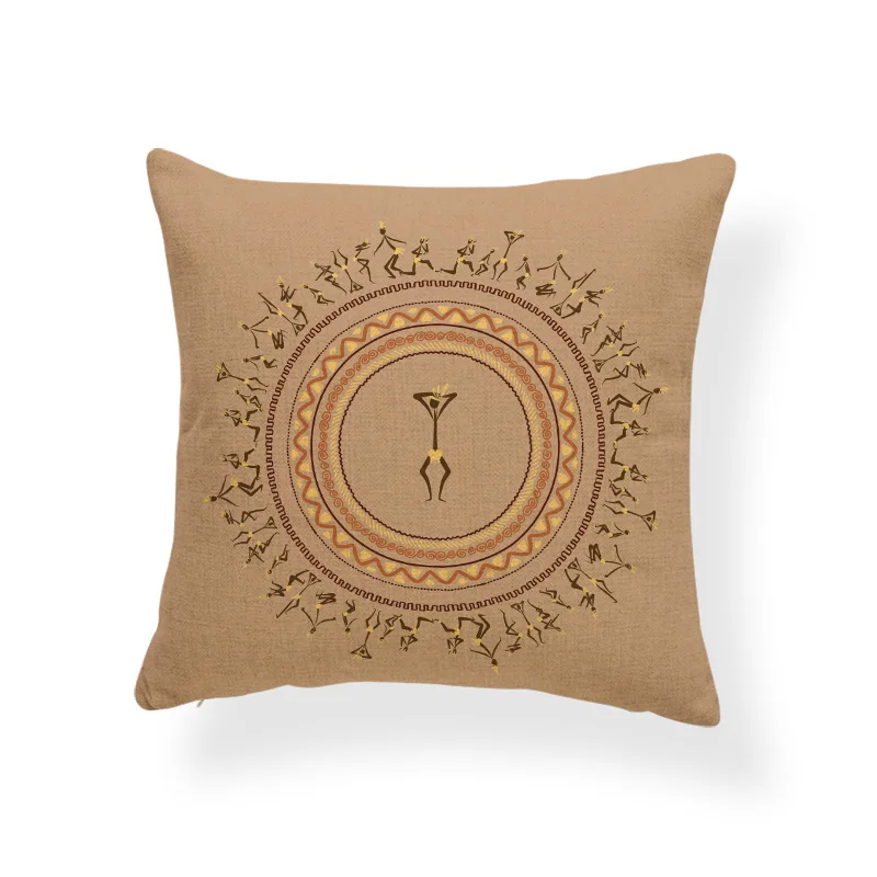 Africa Painting Throw Pillows Art Print African Exotic Decoration Style Sofa Pillowcase Polyester Blend Decorative Cushion Cover