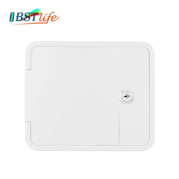 

White Gravity Water Inlet Accessories Square With Keys Hatch Cover Water Intake Lockable RV Trailer Caravan Plastic Parts