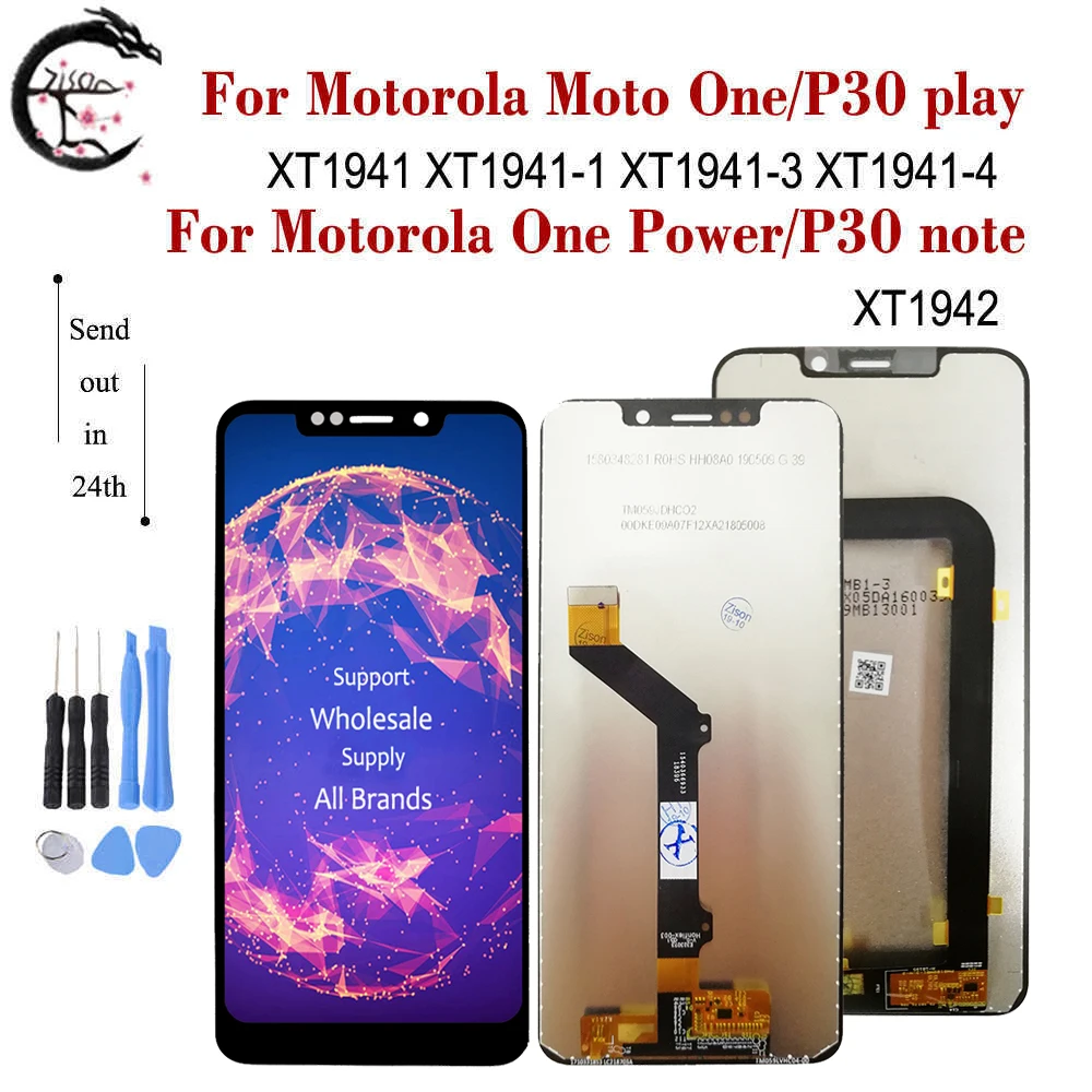ЖК экран для Motorola Moto One P30 Play XT1941 сенсорный с дигитайзером в сборе 1 Power Note