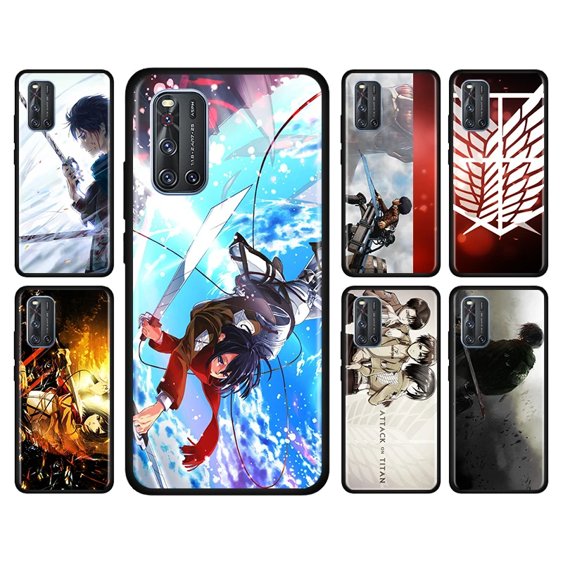 Силиконовый чехол для телефона Vivo Y 11 12 19 50 VIVO X50 Pro Plus V Neo из ТПУ черный с аниме