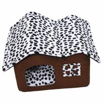 

Hot Removable Dog Beds Double Pet House Brown Dog Room Cat Beds Dog Cushion Luxury Pet Products 50*40*35CM