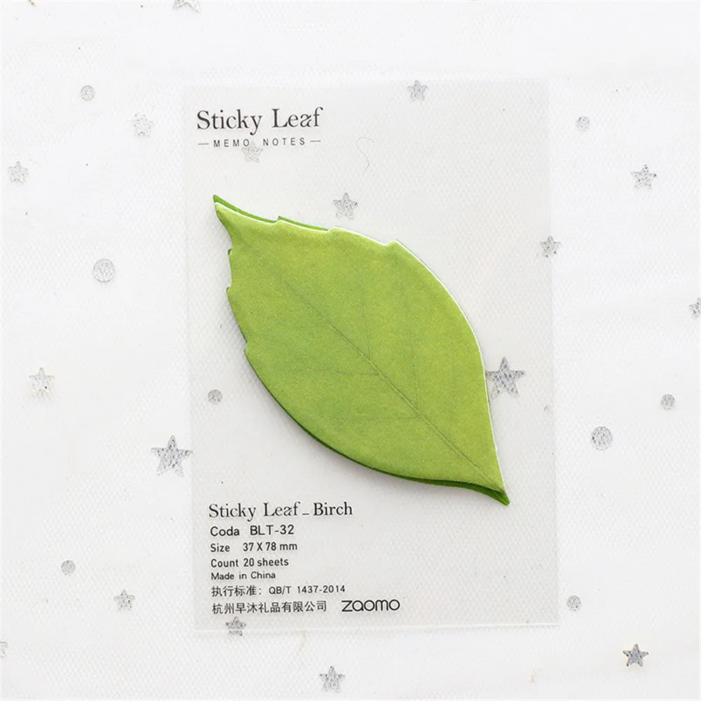 Милый каваи натуральный растительный лист липкий блокнот для заметок самоклеящаяся клейкая бумага для заметок, Канцтовары Школьные принадлежности - Цвет: Фиолетовый