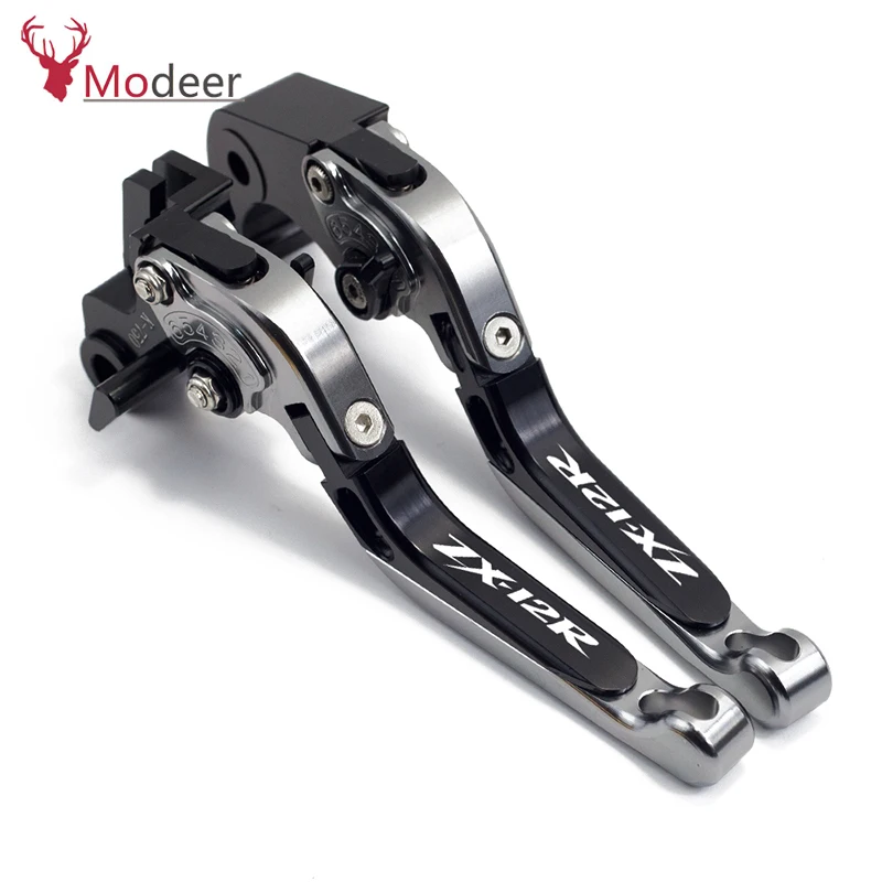 

For KAWASAKI ZX12R ZX 12R ZX-12R 2000-2005 2004 2003 2002 2001 CNC Aluminum Motorcycle Folding Extendable Brake Clutch Lever