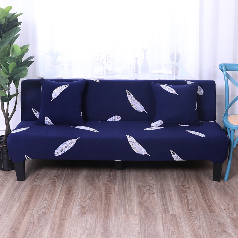 Stretch Sofa Bed Cover No Armrest Folding Sofa Cover Couch Cover Slipcovers for Living Room cubre sofa canape salon 160-190cm - Цвет: 06
