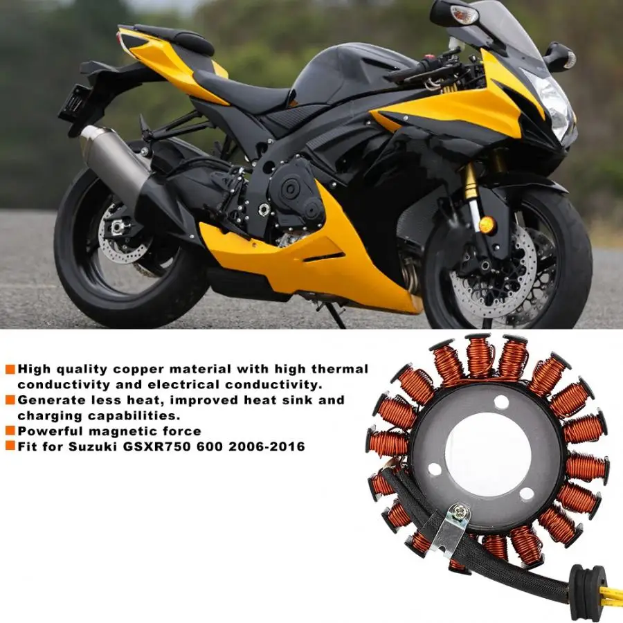 Мотоцикл зажигания Магнето обмотка статора генератора GSXR600 подходит для Suzuki GSXR750 600 2006- мотоцикл модификации частей