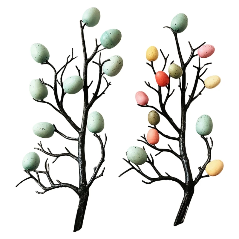 Easter Tree with Painting Eggs Decor Spring Party Supplies Kindergarten Ornament 11UA | Дом и сад