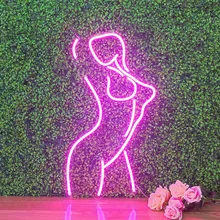 

Naked Lady Real Glass Neon Signs Art Decorative Signs Lights Office For Party Holiday Wedding Decoration Sign
