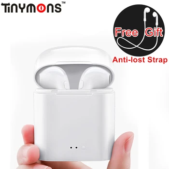 

i7s TWS Bluetooth Earphone 2 pieces Pair Earphones Handsfree Wireless Earbuds Charge Box Headset For iPhone Android PK i9s i12