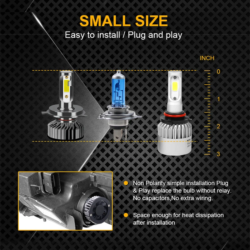 Автомобильные фары H4 Hi/Lo головной свет H7 H1 H8 H9 H11 9005 9006 H13 светодиодные