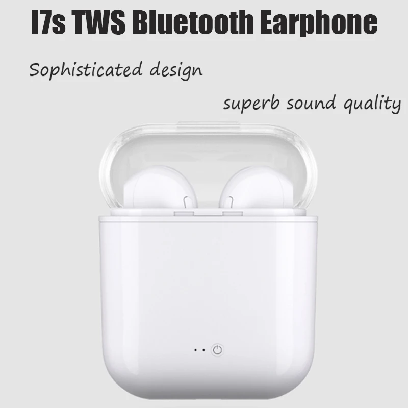 I7s TWS Bluetooth наушники беспроводные наушники спортивные наушники с микрофоном с зарядным устройством для iPhone samsung