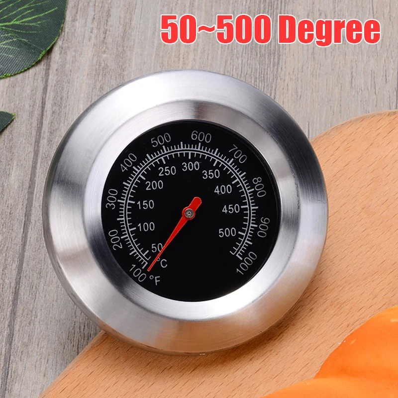 Stainless Steel Barbecue BBQ Smoker Grill Thermometer Temperature Gauge 50-400℃ 
