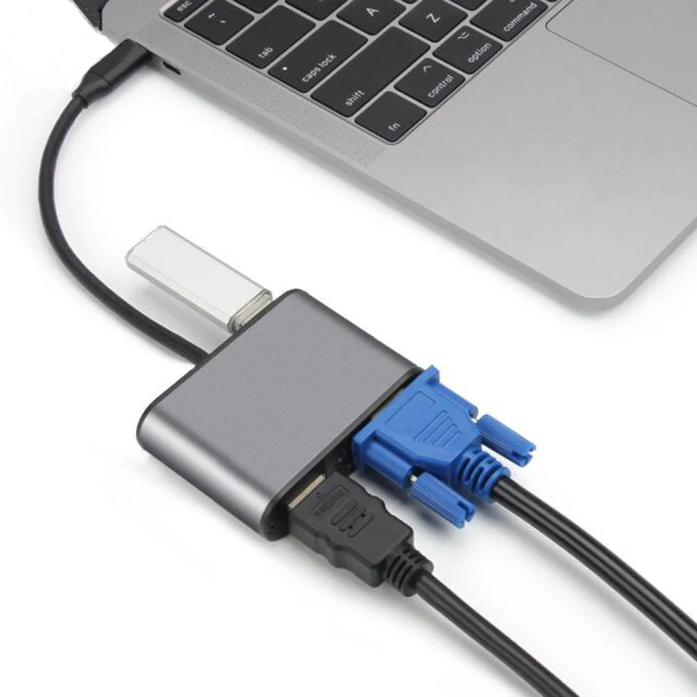 AIREACH USB HDMI Тип c Hdmi mac 3,1 конвертер адаптер Тип c к hdmi/USB 3,0 2,0/VGA аудио TF для Apple Macbook адаптер