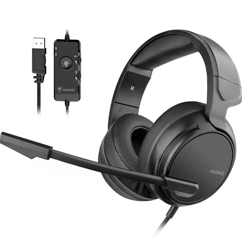 NUBWO N12U PC Gaming Headphones USB 7.1 Surround Sound Wired Headset Bass Earphones with Mic for Computer Laptop | Электроника