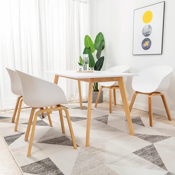 

Nordic Dining Chair Milk Tea Dessert Shop Chair Plastic Negotiation Soft Bag Chair Modern Minimalist Home Restaurant