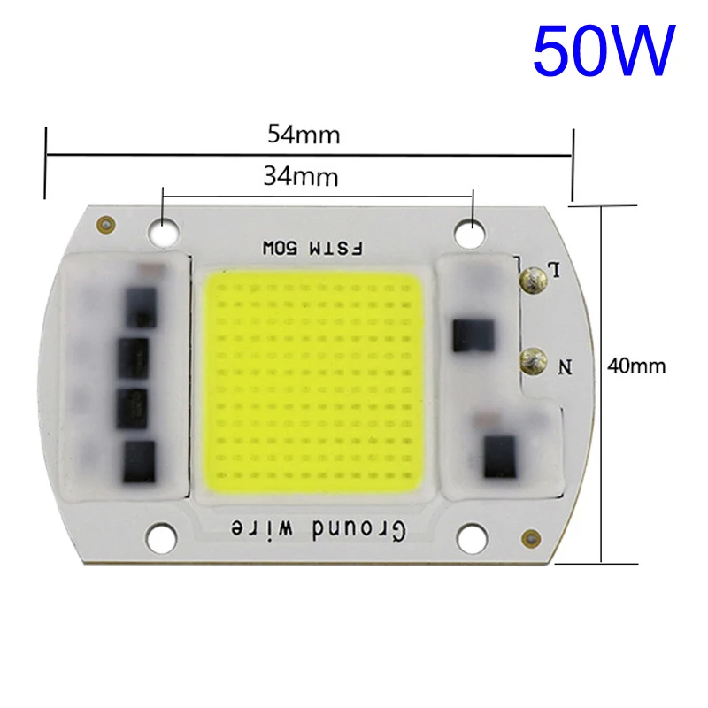 

Strong And Durable COB Chip 220V Input Integrated Smart IC Driver 20W 30W 50W LED Floodlight