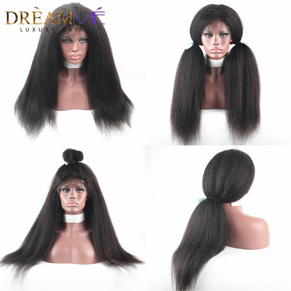 150% 13x6 бразильский кудрявый прямой парик кружева фронта человеческих волос парики для черных женщин грубая яки глубокая часть кружева
