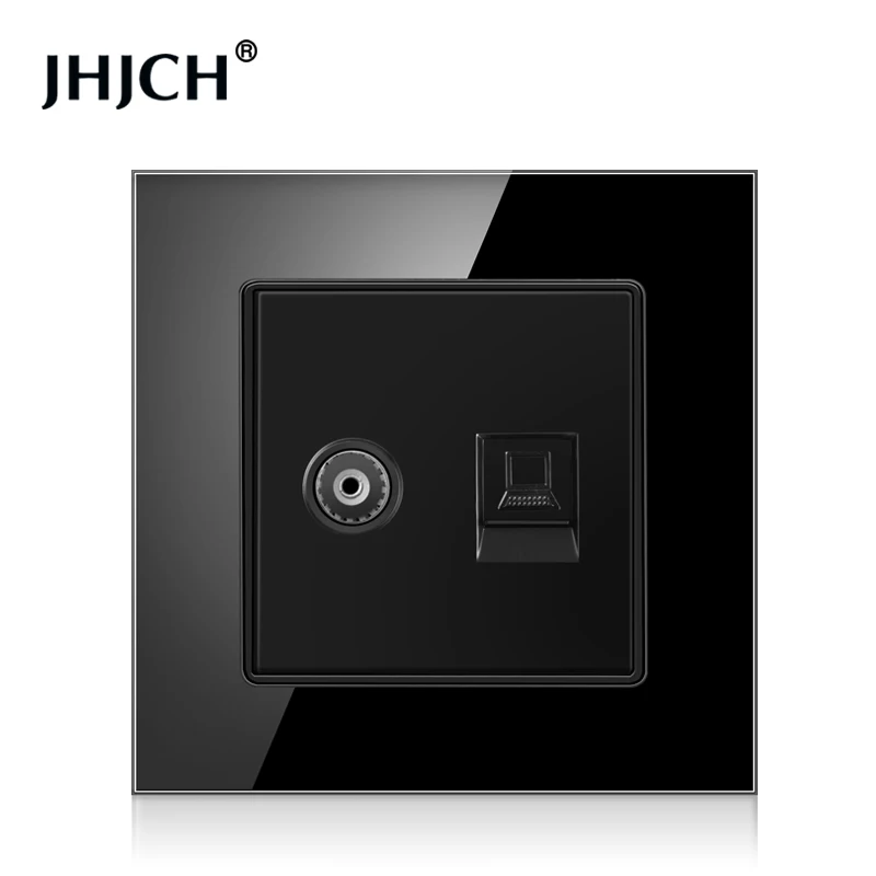 jhjch tomada de parede do painel vidro 01