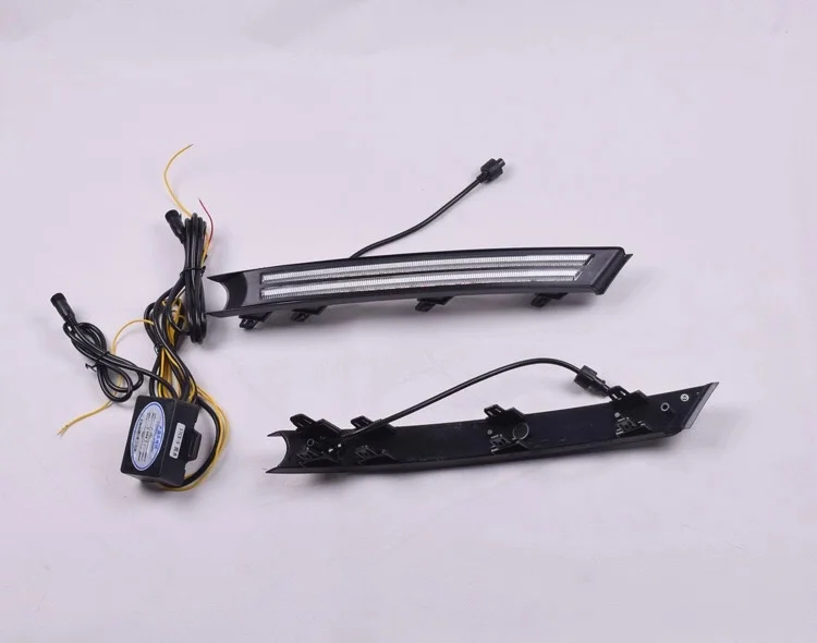 Светодиодный дневной ходовой свет противотуманная фара Decoratio дневной свет для Mazda CX-5 CX5- динамический сигнал поворота реле водонепроницаемый автомобиль DRL