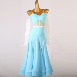 Women Girl Spanish Flamenco Skirt Belly Dance Clothes Ruffle Gypsy Patchwork Modern Split Dress Big Wing Urban Performance Costu