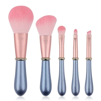 

Fashion Makeup Brush Set 5Pcs Blush Eye Shadow Eyebrow Brush Handle Inlaid Zircon Multifunctional Makeup Tool