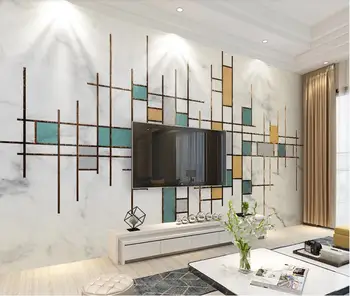 

Abstract Geometric Blue Wallpaper Large Photo Mural Wallpaper Roll for Bedroom Living Room Home Wall Decor Custom Canvas Murals