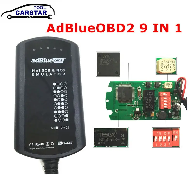 Версия A + полный чип AdBlue 9 в 1 для мужчин/MB/SCANIA/IVECO/DAF/VOLVO/RENAULT/CUMMINS 9in 1/8in1 SCR &