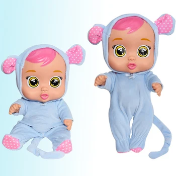 

30CM Cute Vinyl Dolls Electric Toys With Sound Rebron Baby Doll Pacifier Drinking Water Tearing Bebe Reborn Toy For Children DIY