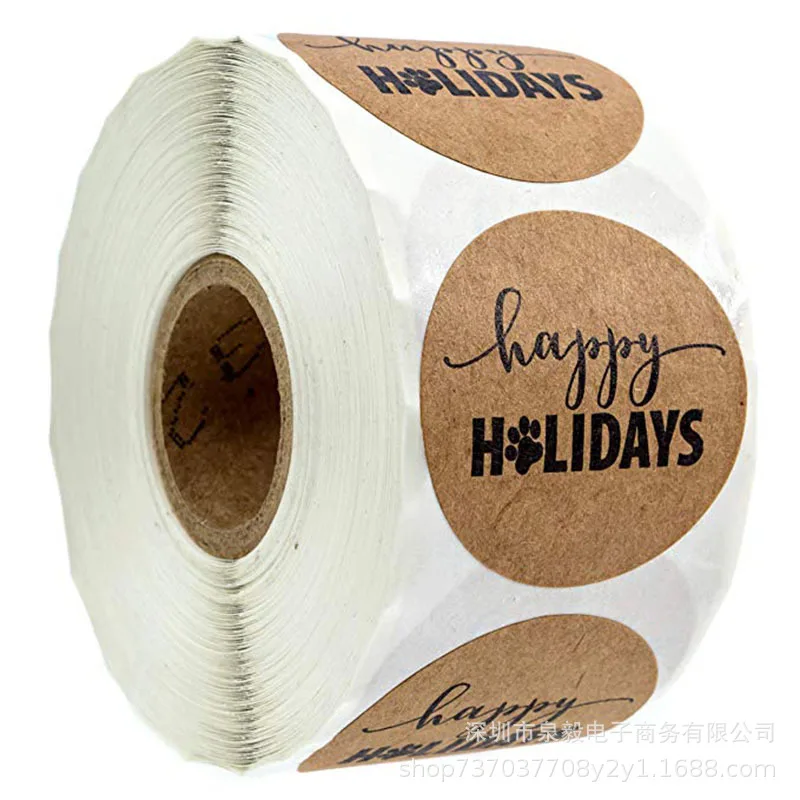 1 дюйм. Натуральная крафт бумага Thank You Sticker s seal labes Print gift Packaging стикер для