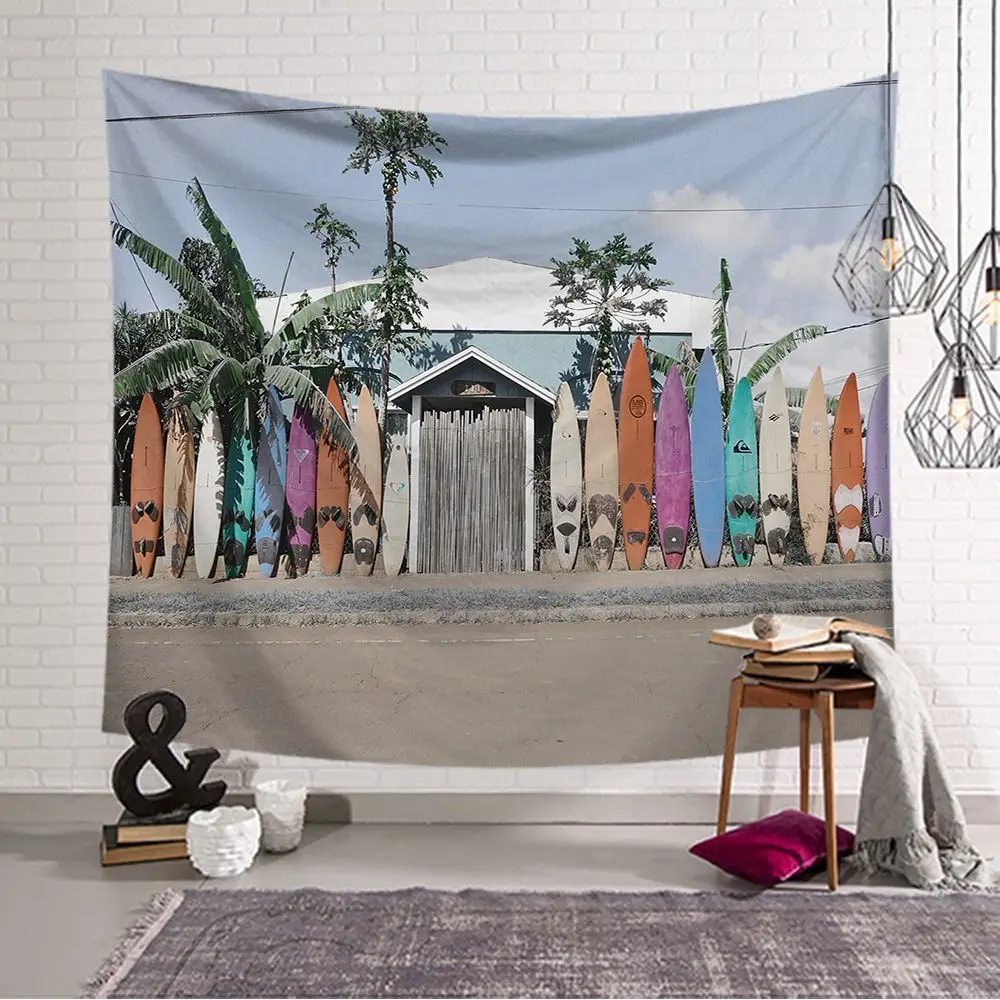 

Nordic Style Wall Hanging Tapestry Beach Coconut Tree Printed Wall Cloth Tapestries Beach Throw Towel Home Decor Shawl Blanket
