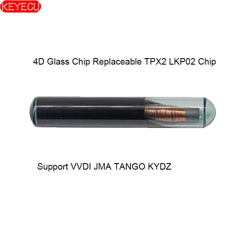

KEYECU 10PCS Copy 4D Glass Chip Replaceable TPX2 LKP02 Chip ( Support VVDI JMA TANGO KYDZ Key Programmer)