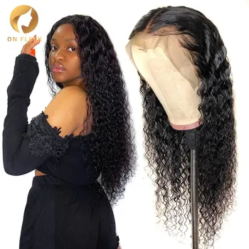 water wave wig short curly lace front human hair wigs for black women bob Long