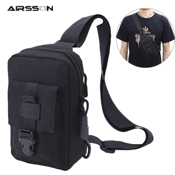 

Tactical Shoulder Bag Molle Chest Bag Multifunctional Organizer Pockets Military Utility EDC Gadget for Outdoor Hunting Camping