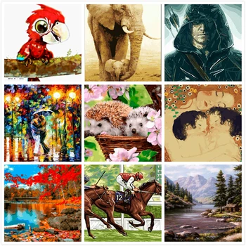 

Epochness Landscape Framed Picture DIY Oil Painting By Numbers Painting&Calligraphy For Home Decor Wall Art 40x50cm