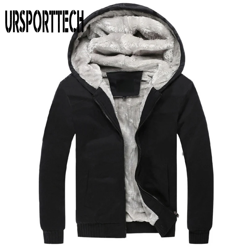 Черная толстовка с капюшоном для мужчин 2020 зимняя куртка Модная Толстая теплая
