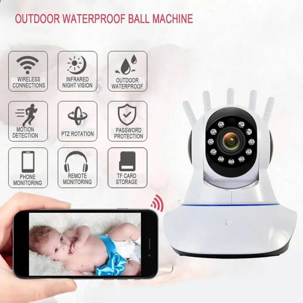 1080P WIFI sicuro IP testa di macchina fotografica senza fili a raggi infrarossi 360 gradi di macch