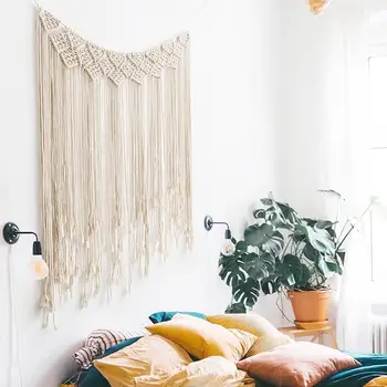 

Woven Manual Blanket Decor Wall Hanging Economic Bohemian Decoration Handmade Comfortable Beautiful Gift Craft Wedding Tassel