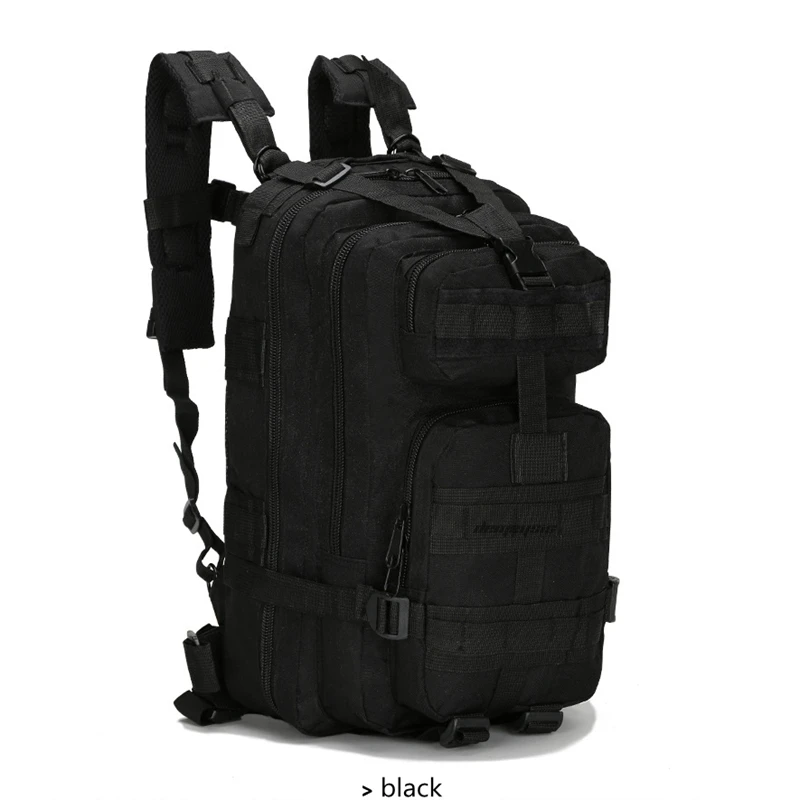Большой емкости тактические боевые рюкзаки Molle военные Airsoft рюкзаки 600D Оксфорд рюкзак Водонепроницаемый походные сумки - Цвет: black