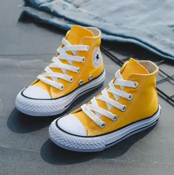 

Children Casual Shoes Unisex 2020 Classic High Top Girls Canvas Shoes Student Lace up Sneakers for Kids Boys New Toddler Shoes