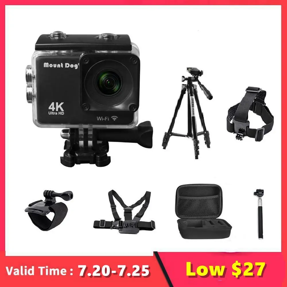 Спортивная Экшн камера Go Ultra Pro HD 4K 2 0 дюймовый видеорегистратор с Wi Fi и пультом