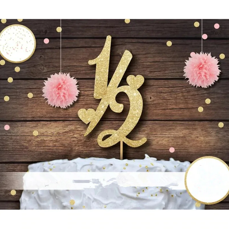 Mezza torta personalizzata topper glitter personalizzato 1/2 ...