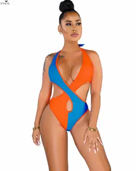 

2020 Summer Bikinis Swimwear Patchwork Bandage Sexy Beachwear Bikini Women Set Bathing Suit Swimsuit Bohemian Women One Piece