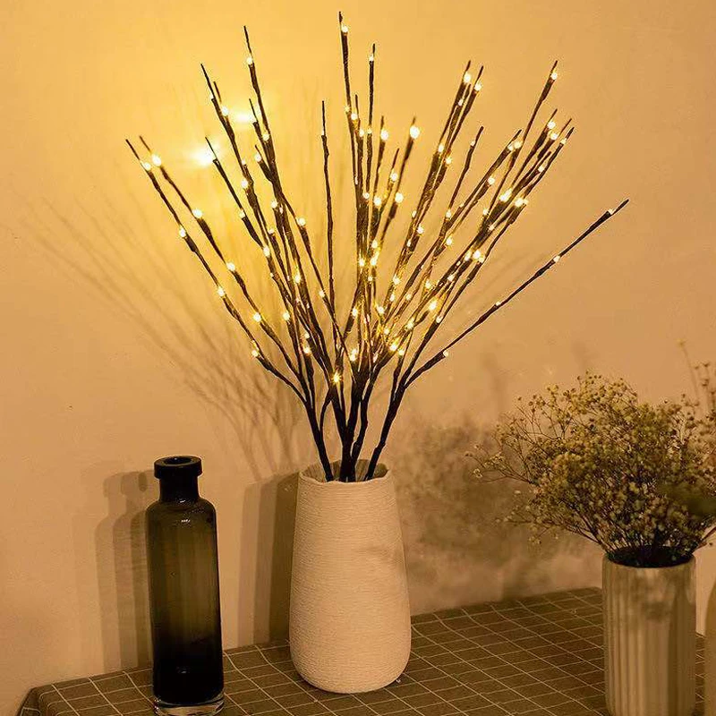 

LED simulation branch night light Indoor room bedroom window desktop decoration holiday DIY shape of battery BOX light string