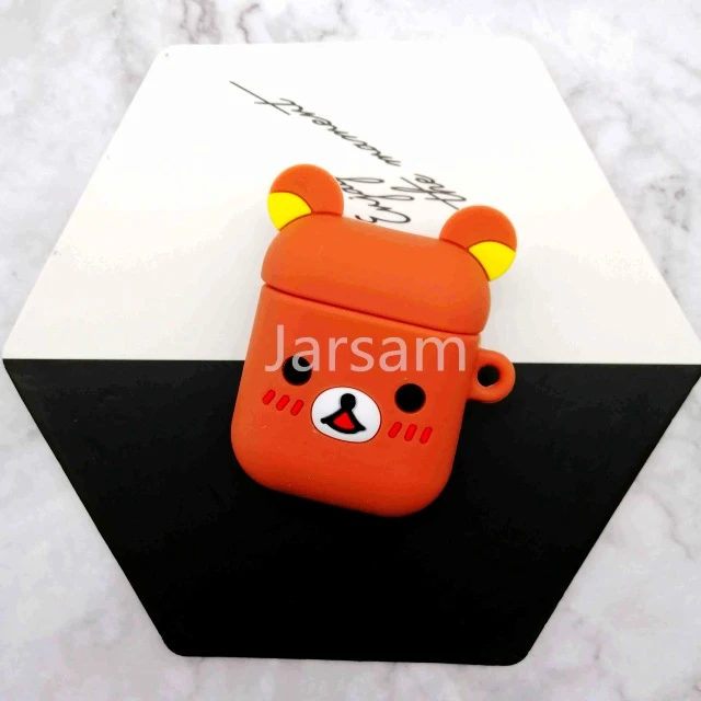 happybear Милый мультяшный беспроводной Чехол для наушников для Apple AirPods силиконовый чехол для зарядки наушников Защитный чехол для AirPods - Цвет: happybear