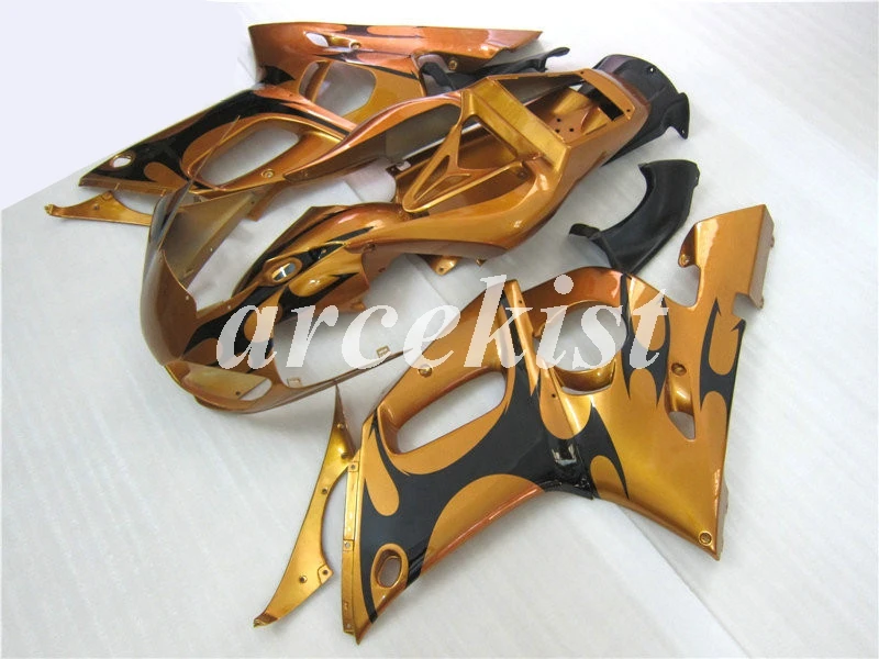 Новые ABS Обтекатели наборы подходят для Yamaha YZF R6 1998 1999 2000 2001 2002 Обтекатель Набор R6 98 99 00 01 02 Пользовательские черный золотой