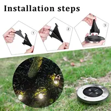 Светодиодный светильник на солнечной батарее под наземным фонариком Открытый Путь садовый настил напольный водонепроницаемый