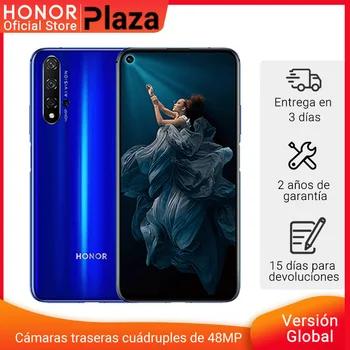 Перейти на Алиэкспресс и купить В наличии глобальная версия Honor 20 смартфон 6 ГБ 128 ГБ Kirin 980 6,26 ''48MP четыре камеры мобильного телефона googling Play SuperCharge NFC