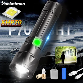 

Rechargeable Flashlight High Lumens LED Super Bright, Zoomable, Torch, Water Resistant - Best Camping, Emergency Flashlights