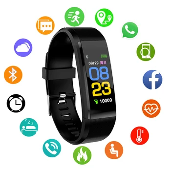 

New Men's Watch with Sport Fitness Tracker Heart Rate Smart Watches Bluetooth Waterproof Women Alarm Clock for Smart Reminder