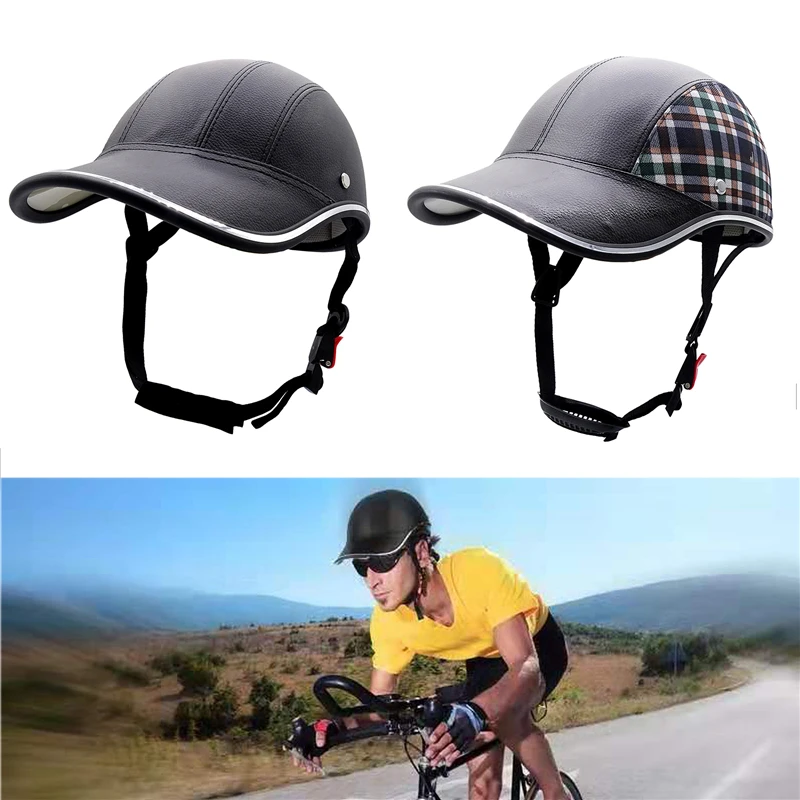 

Unisex Adjustable Motorcycle Half Helmet Baseball Cap Style Half Face Helmet Electric Bike Scooter Anti-UV Safety Hard Hat